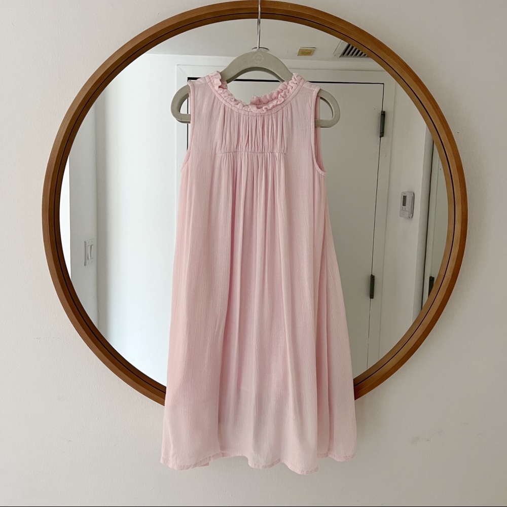 Yo Baby Pink Sleeveless Dress with Ruffled Neck Size 6